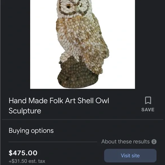Hand Crafted Owl Home Decor Originally 475$